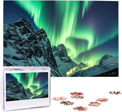 Gepersonaliseerde Puzzels - Fotopuzzel Legpuzzel - Ontspanning Thuis - Met Opbergtas - 1000 Stukjes - Noorderlicht