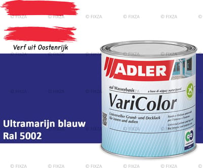 ADLER Varicolor Lakverf RAL 5002 - Ultramarijn blauw 375 ml – 2-in-1 Houtverf, Metaalverf en Kunststof Lak voor Binnen & Buiten