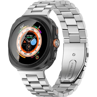 Kalebol Samsung Galaxy Watch Ultra Stalen Bandje Zilver