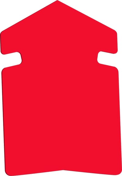Reclame Kaart Pijl - Prijskaart - Groot - A4- Rood - Pak 25 stuks - Fluo Rood - Karton - Papier
