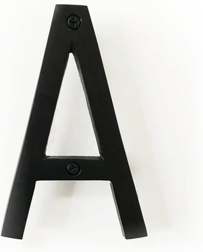 Zwevend Huisnummer Zwart 15 cm Hoog Aluminium