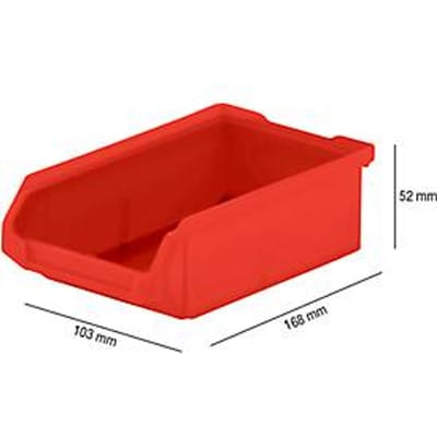 Magazijnbak LF 210 SSI Schäfer - polypropeen - L 168 x B 103 x H 52 mm - 0,5 l - rood