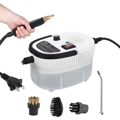 Nettoyeur à vapeur 2500W pour le nettoyage de la maison et de la voiture, chauffage rapide, haute température, Portable US Plug blanc