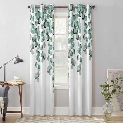 Eucalyptus Bladeren Takken Textuur Raamgordijnen voor Woonkamer Luxe Slaapkamer Gordijn Keuken Jaloezieën Drapes Gordijnen 135W x 60H(cm) x1