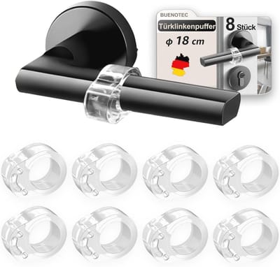 SnelShoppen - Set van 8 Transparante Deurbuffers - Deurstopper voor Deur- en Raamhendels - Bescherming tegen Schade met Hoogwaardige Silicoon - Diamet