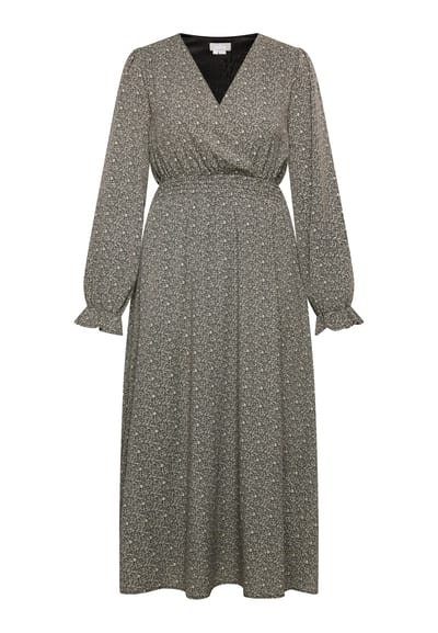 usha Maxi-jurk met all-over print nowles Dames zwart/beige