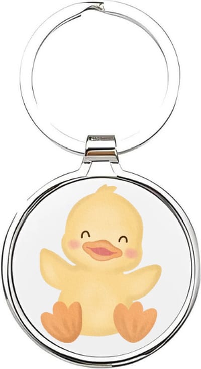 Akyol - Eenden Sleutelhanger - eend - Dierenliefhebbers - Badeend - duck - baby eend - kuikentje - vogel - sleutelhanger voor de dierenliefhebber - vijverdier - huisdier - boerderijdier - 4 x 7,5 CM