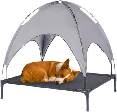 Hondentent Bed - Luifel Bed - Buiten Activiteiten - Opvouwbaar Ademend Ontwerp - 73x73x7B cm