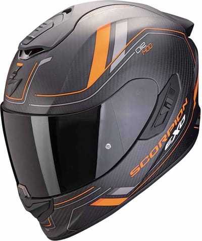 Scorpion EXO-1400 Evo II Carbon Air Mirage Matt Zwart Oranje Integraalhelm - Helm