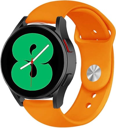 Strap-it Sport horlogebandje - geschikt voor Samsung Galaxy Watch 7 (40 & 44mm) / Galaxy Watch 6 (Classic) / Galaxy Watch 5 / Watch 5 Pro / Watch 4 (Classic) / Watch FE - sport siliconen bandje voor Galaxy Watch 4-5-6 alle varianten - oranje