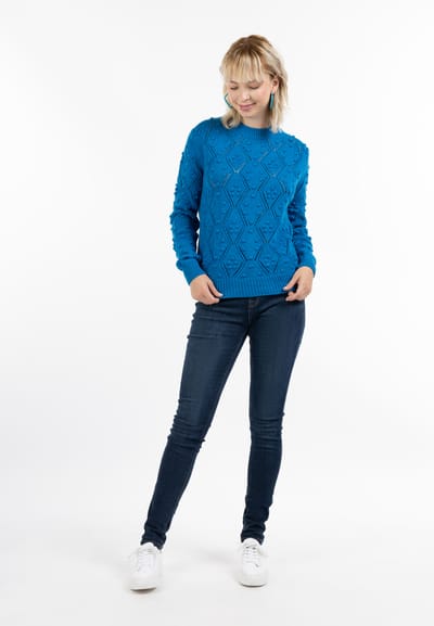 Mymo Gebreide trui Blonda Dames KONING BLAUW