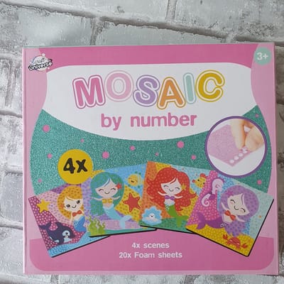Mozaiek zeemeerminnen, mosaic by number, Mozaïek op nummer