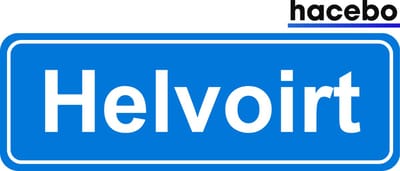 Hacebo - Plaatsnaam Sticker - 29x10 CM - Helvoirt sticker - Verkeersborden sticker - grappige cadeaus - Helvoirt
