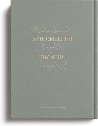 Vriendschapsboek met groene tekstpatroon voor het vastleggen van herinneringen en verhalen