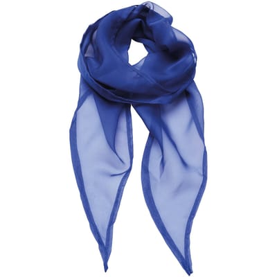 Premier Uniseks sjaal van chiffon in kleuren voor volwassenen (Koningsblauw)