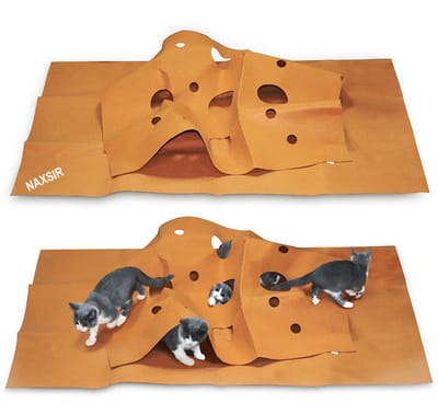 NAXSIR - Krabplank, kattenspeelgoed en krabmat, vilten kattentunnel, intelligent speelgoed