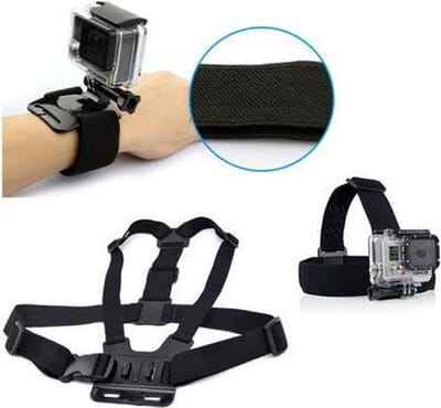 TECHPUNT 3-in-1 Accessoires set (3 stuks) - Geschikt voor o.a. GoPro, SJCAM