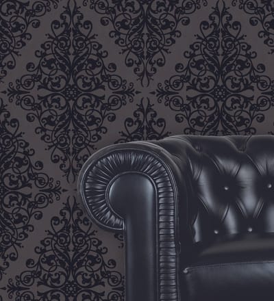 Dutch Wallcoverings Schuimvinylbehang ornament - Zwart