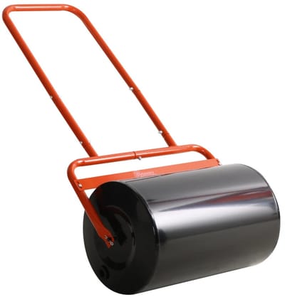 Gazonroller - Handige Gazonwals met Handvat - Tuinroller - Tuinwals - Handwals - 38L Water / 62kg Zandvulling - Grasroller - Gazonwals - met U-greep - voor tuin, gras en achtertuinen - Ø32 cm - Staal - Rood