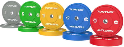 Tunturi Platinum bumperplates - Halter gewichten - Halterschijven - Set 150kg