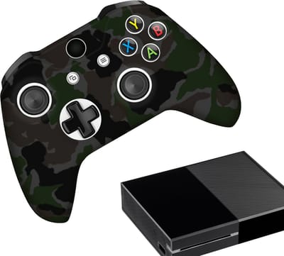Gadgetpoint - Hoesjes & Skins voor Xbox One - Performance Gaming Case - Soft Grip Covers - Anti-Slip Controller Accessoires - Camo - Donkergroen