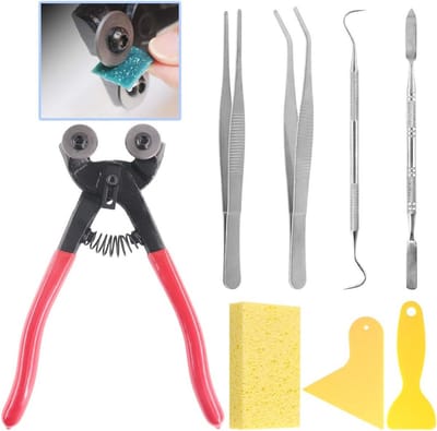 Mozaïek gereedschap set 8 stuks - Dubbele wielen, snijdt tegels en glas