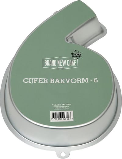 BrandNewCake® Cijfer 6 Bakvorm - Cijfer Bakvormen - Cijfer Vorm - Aluminium Bakvorm - Heerbruikbaar