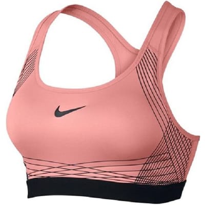 Nike Logo Print Lijn Design Sportbeha Damesondergoed Lichtroze 832069-808 XS pink
