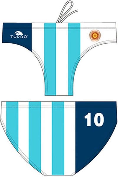 Turbo Argentina Zwemslip Wit,Blauw S Man