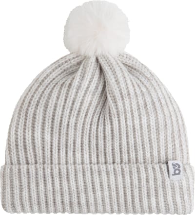 Baby's Only Mutsje met pompon Cool - Ecru - 3-8 jaar - 100% acryl - GOTS