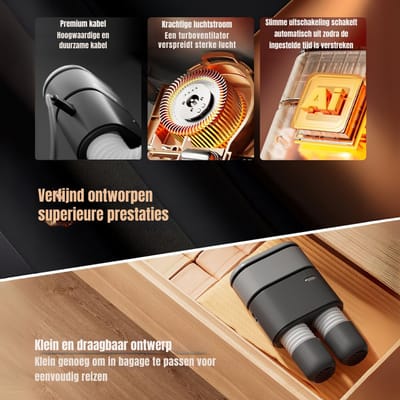 MMP® Schoenendroger - Schoenendroger electrische - Schoenendrogers - Grijs - ‎17cm x 7cm x 3cm