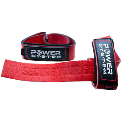 Sangles de levage en cuir Power-system ROUGES