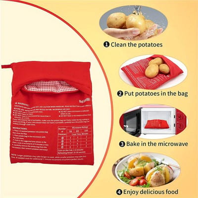 1 Stuk Magnetron Aardappel Kookzak Geroosterde Aardappel Magnetron Koken Aardappel Snel Keukenaccessoires Keukengereedschap