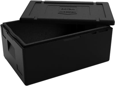 Professionele Koelbox - Isolatiebox Transportbox - Voedsel Transport - Hoge Temperatuur Isolatie - 39 Liter Capaciteit - Zwart