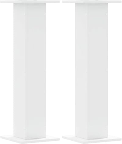 Set van 2 Houten Luidsprekerstandaards 30x30x95cm Wit Sierlijk Ontwerp