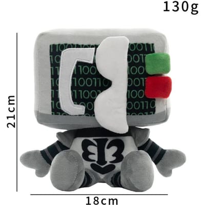 Nieuwe Badware Pluche Sleutelhanger Game Peripheral Gevulde Zachte Robot Pop Hanger Die Of Death Schurkenpersonage Cadeau Voor Game Fans gray