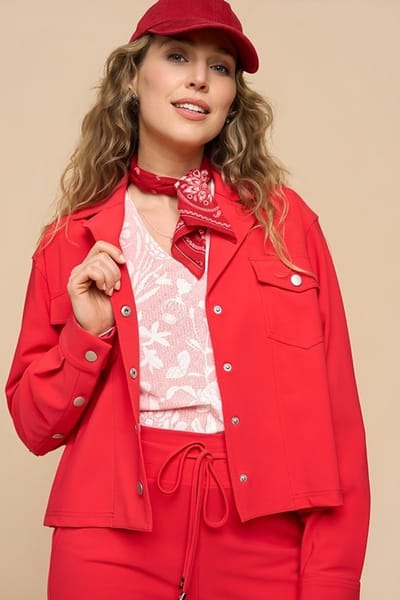 MI PIACE - Bonded Travel Jacket Uni 202681 Red - Maat : XL
