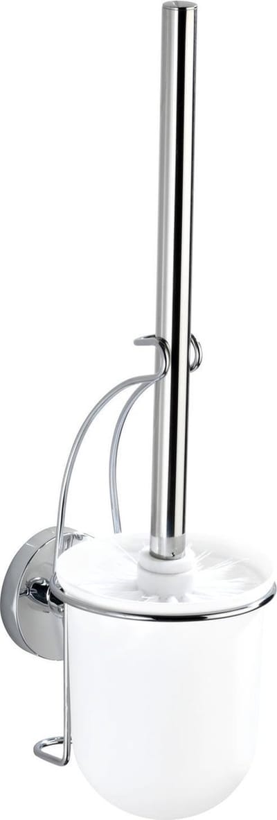 WENKO Vacuum-Loc Toiletborstelhouder Milazzo chroom - WC borstel met houder - Bevestigen zonder boren