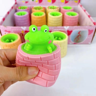 Pop-Up Grappig Knijpspeeltje Willekeurige Kleur Meerdere Soorten Kaas Muis Kikker Wortel Konijn Verstopspel Figuurtjes Decompressie Fidget