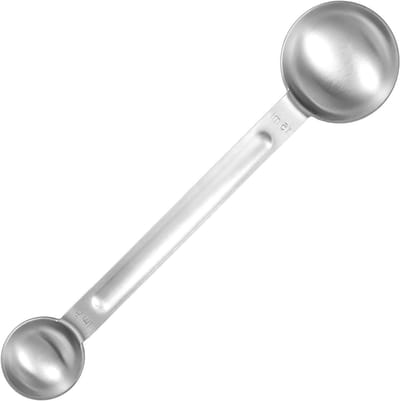 Roestvrijstalen maatlepel voor koffie en koken, dubbele theelepel en eetlepel, 1 theelepel (5ml) en 1 eetlepel (15ml) voor keuken en bakken