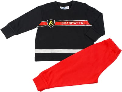 Fun2Wear - Pyjama Brandweer - Zwart - Maat 104 - Jongens