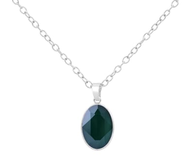 ARLIZI 1693 Ketting Swarovski Kristal Groen - 925 Sterling Zilver - 45 cm