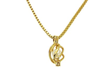 Amanto Ketting Ela G - 316L Staal - Parel - 21x10mm - 45cm