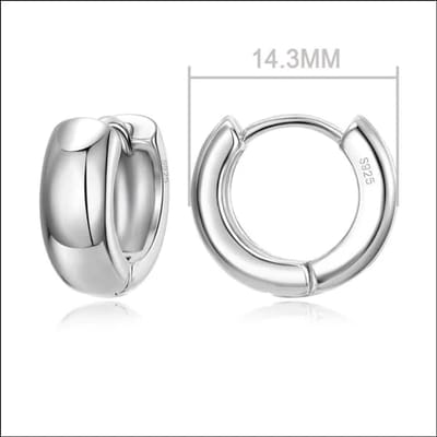 Aramat Jewels | Oorringen | Zilveren Gladde Oorringen online kopen | 14x5mm | |12mm | Zilver | Kinderen, Volwassenen | Verkleurd niet