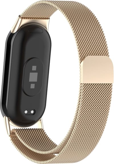 Milanees bandje - geschikt voor Xiaomi Mi Band 10 / 9 / 8 / Xiaomi Smart Band 10 / 9 / 8 - champagne