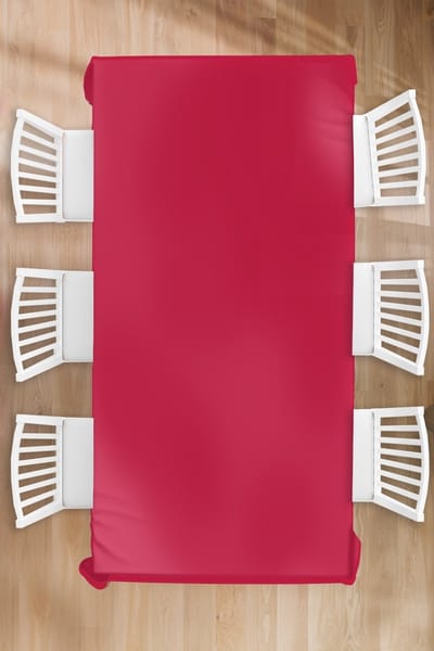 Tafelkleed - Tafellaken - 130x260 cm - Rood - Effen kleur - Binnen en Buiten