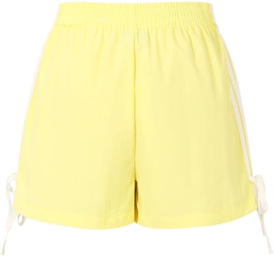 Striped Summer Short - Gestreepte Zomershort met Comfortabele Pasvorm - Trendy Casual Korte Broek voor Vakantie en Dagelijks Gebruik - Geel - Maat S