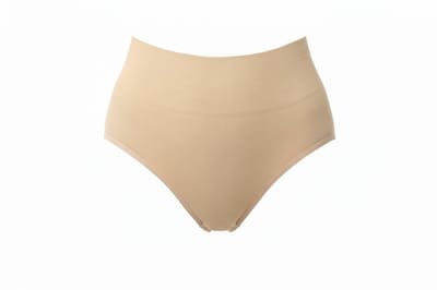 TAFUER Corrigerende Hoge Taille Slip - Naadloze Shapewear voor Buik & Taille - Comfortabel High Waist Ondergoed - Beige - S/M