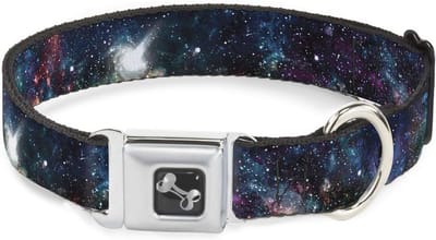 Hondenhalsband met Galaxie Collage en Bot Motief - Klein 22,9-38,1 cm