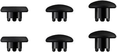 DrPhone GripCore3 Thumbstick Caps – 6 Stuks – 3 Hoogtes – Soft TPE en Hard PC – Zwart – Voor Controller Joysticks